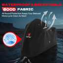 Rosefray Full Enclosed Motorcycle Cover,600D Waterproof Outdoor/Indoor Protection UV Resistant Fits Length up to 108" Motorcycle Cover for BMW Kawasaki Yamaha Honda Harley Suzuki Black
