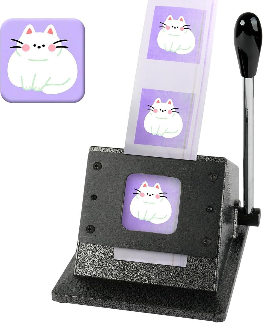 Happizza 1.97n Button Paper Cutter, 50mm Square Pin Buttons Cutter Circle Graphic Punch for Button Maker Machine,Photo Machine,Artpaper,Scrapboard Cutting