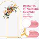 Fomcet Metal Arch Backdrop Stand Set of 2 Gold Wedding Arch Stand 7.2FT & 6FT Arched Backdrop Frame for Birthday Party Baby Shower Graduation Ceremony Decoration