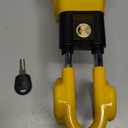 Tevlaphee Steering Wheel Lock - Heavy Duty Antitheft Device and Car Security Lock with Adjustable Locking and 3 Keys - Great Vehicle and Truck Deterrent (Yellow)
