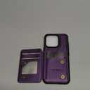 Vinich for iPhone 15 Pro Wallet Case with Card Holder, RFID Blocking Credit Slots Kickstand Shockproof Phone Cover for Women Men, Purple