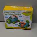 Jyusmile Baby Toys 6 to 12 Months, Musical Turtle Crawling Infant Toys, Early Learning Educational Toy with Light & Sound, Christmas Birthday Gifts for Boy Girl 7 8 9 10 11 Month 0-1 Year Old (Blue)