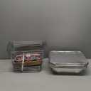 6 Pack - Disposable Chafing Dish Buffet Set, Welded Body Food Warmers for Parties, Fuel Cans Complete Set, Half Size Pans, Warming Trays