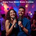 Wireless Microphone,Professional Dual Handheld Cordless Dynamic Mic System with Rechargeable Receiver,Plug & Play,Compatible with karaoke machines and PA systems for Speech,Church,Wedding,DJ,Party
