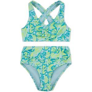Hurley Girls Flounce Bikini 2-Piece Swimsuit (14, Turquoise Waves)