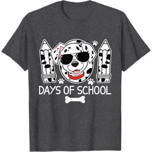 100 Days Smarter Dalmatian Dog 100 Days of School Kids Boys T-Shirt, Size Kids 4