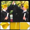 JaGely 10 Pcs Adult Graduation Cap with Tassel Felt Grad Hat for Men Women Bachelor Master College Costume Accessory (Gold)