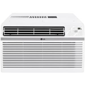 LG 24,500 BTU Window Air Conditioner, 230V, Cools 1,560 Sq.Ft. (39' x 40' Room Size), Quiet Operation, Electronic Control with Remote, 3 Cooling & Fan Speeds, Auto Restart, White