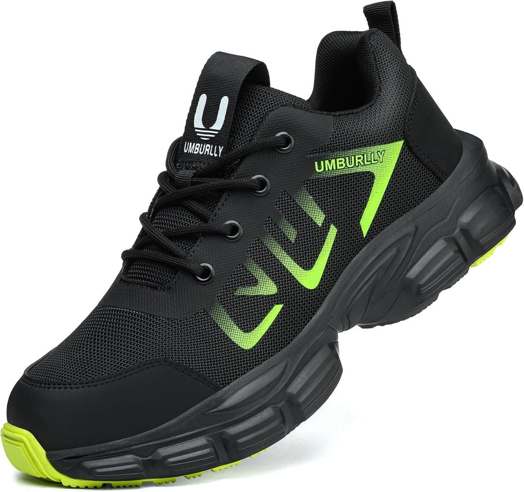 Hogent Steel Toe Shoes for Men Lightweight Comfortable Non Slip Work Shoes Women Puncture Proof Safety Sneakers for Industrial Construction & Daily Life,