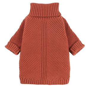 Fitwarm Thermal Knitted Dog Sweater Doggy Winter Coat Pet Clothes Doggie Turtleneck Jacket Puppy Outfits Cat Sweatsuit Red, Medium