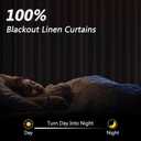 Guken Light Beige Extra Long 100% Blackout Curtains 120 Inch Length 2 Panels Set for Living Room Bedroom Back Tab Thermal Insulated Black Out Linen Drapes Room Darkening Window Curtain, 52x120