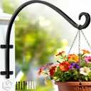 AJART Plant Hanger Bracket Outdoor: 16-Inch Metal Bird Feeder Wall Hook - Heavy Duty Plant Hanger Hooks for Hanging Flower Baskets