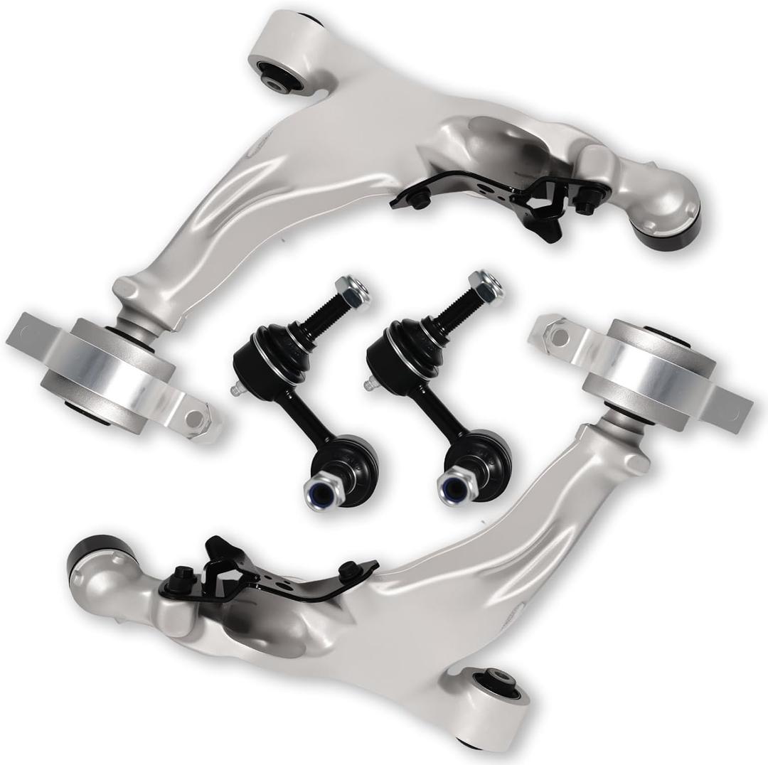 4PC Front Left Right Lower Control Arm Stabilizer Sway Bar End Link Compatible With Fit for EX35 2008 2009 2010, EX37 2013, G37 2009 2010 2011 2012 2013 Replace OE# CMS301111 CMS301112 K750209