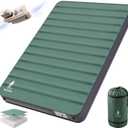 2 Person Full Size Camping Sleeping pad, 4" Ultra-Thick Memory Foam Camping Mat with Built-in Electric Pump, 9.5 R-Value Insulated Air Mattress Sleeping Pads for Car Travel