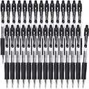 Gel Pens, 30 Pack Black Gel Pen Fine Point, Retractable Gel Ink Rollerball Pens for Smooth Writing (0.7mm) Back to School Supplies