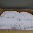 12 Pack White Spandex Tablecloth for 6 Foot Rectangle Tables, Wrinkle Free Fitted Table Cloth Cover 6ft White Stretchy Tablecloths with Skirt for Parties Weddings Birthday Banquet Baby Shower