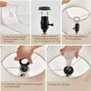 GyroVu 3 Color Temperature Adjustable Table Lamp, Ceramic Lamp Set of 2, Lamp for Nighstand, Bedside Lamps with Rotary Swtich, Nightstand Lamp for Living Room Bedroom Office, Bulbs Included-Brown