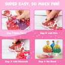 Poke Art Kits for Girls, Arts and Crafts for Kids 4-8, DIY Creative Activity Toys, Birthday Gifts for Girls 4 5 6 7 8 9 10 (red)