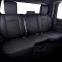Aierxuan Dodge Ram Back Seat Covers Waterproof Leather Custom Fit 2009-2026 1500, 2010-2026 2500/3500 Crew Quad Regular Cab Pickup Cushions Compatible with Split Bench 40/60(Rear Seat/Black)