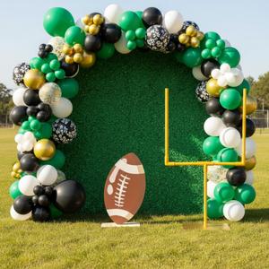 2 Pcs Football Goal Post Decoration Yard Signs Including 39" x 20" Field Goal Post 16" x 11" Football Standees Wood Fiber Board and PVC for Sports Themed Party Game Day Birthday Lawn Outdoor Supplies