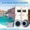 2-3/8" Dust Cap Grease Cover Axle Dust Covers Dust Cap Hub Dust Cap Cup Grease Cover & Rubber Plugs for 2.44 Dexter EZ Lube Camper Axle Trailer Axle & Outer Bearing LM67048 15123(4 Pack)