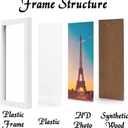 18x24 Picture Frame Set of 5, White Photo Frames High Transparent Wall Gallery Desktop Horizontal Vertical for Canvas Collage Photo Poster Certificate 18 x 24 inches