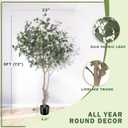 LYERSE 6ft Artificial Eucalyptus Tree in Plastic Nursery Pot, Tall Faux Eucalyptus Stems Fake Plants with 846 Silver Dollar Leaves, Artificial Trees for Office House Living Room Home Decor Indoor