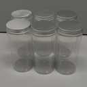 6 Pack 16 Ounce/500ml Plastic Jars Clear Slime Containers Wide Mouth Mason Jars Storage Containers with Screw Lids for Household Home Kitchen