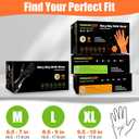 TREEGO 10 Mil Black Nitrile Gloves Heavy Duty  Raised Diamond Texture Grip, Latex Free Disposable Mechanic Work Gloves, Large, 100 Count