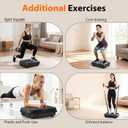 Vibration Plate Exercise Machine for Lymphatic Drainage,Power Vibrate Stand Shake Board 400 Lbs Capacity Fitness Platform with Fitness Resistance Bands Weight Loss Gifts for Women Men