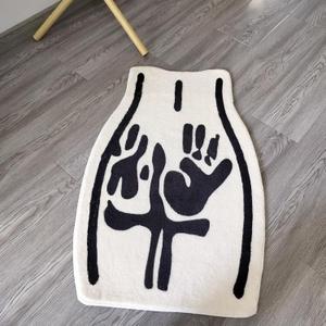 Sexy Bathroom Tufted Rugs - Soft Tufted Absorbent Rug for Bathroom Bedroom, Machine Washable Home Decor Mat(19.7 * 31.5in)