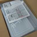 12 Pack Clear Shoe Storage Organizer with Magnetic Door,Stackable Plastic Shoe Boxes for Sneakers,Boots,and Heels,Space-Saving Foldable Shoe Rack for Closet,Durable Shoe Cabinet Organizer,White