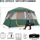 UNP 2-8 Person Tent, Portable Cabin Tent, Camping Tent 4-Person Easy Set Up, Waterproof with Top Rainfly for Outdoor Camping/Hiking