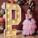 imprsv 4FT Marquee Light Up Letters, Large Light Up Letters for Birthday Party Decor Wedding Decorations, Marquee Letters for Party Decoration Large Marquee Letters Arch Kit Decorations Letter P