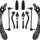 10 PCS Suspension Kit Front Lower Control Arm and Ball Joints Sway Bar Link Tie Rod Bellows Compatible With 2010-2013 Hyundai Tucson Kia Sportage