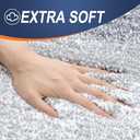 OLANLY Bathroom Rug Mat 30x20, Extra Soft and Absorbent Microfiber Bath Rugs, Non-Slip Plush Shaggy Bath Carpet, Machine Wash Dry, Bath Mats for Bathroom Floor, Tub and Shower, Light Grey