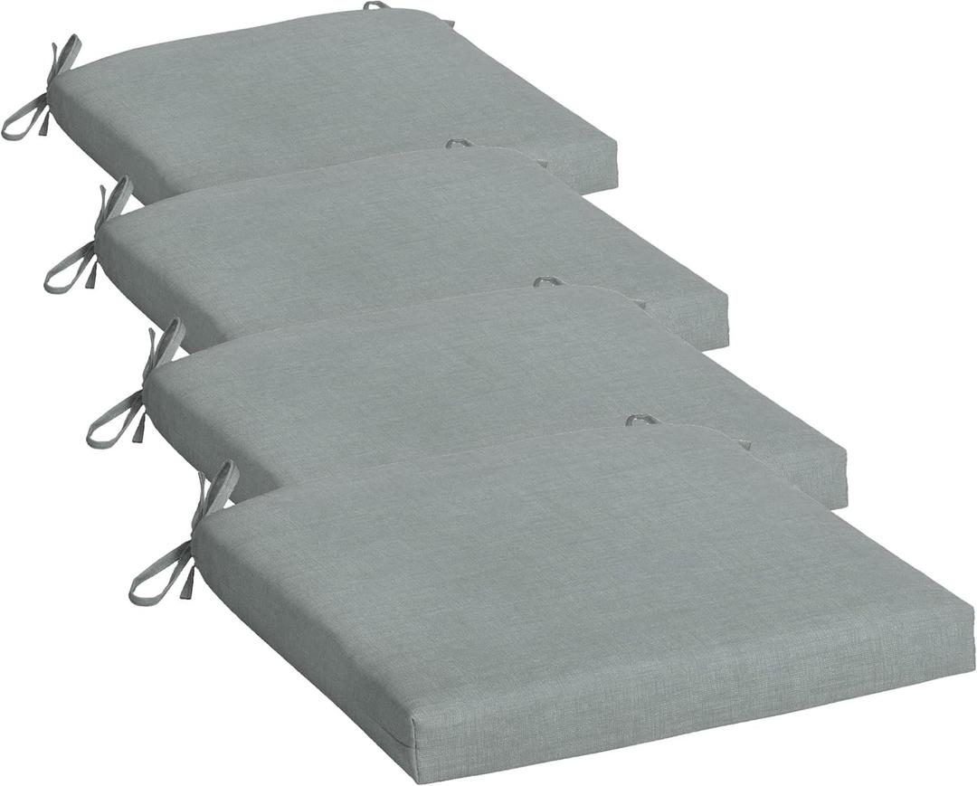 Arden Indoor/Outdoor Seat Or Rocking Chair Cushion, 19 x 18, Water Repellent, Rain Proof, Fade Resistant Cushion for Rocking Or Dining Chairs Stone Grey Leala