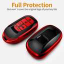 For Honda Key fob Cover with Leather Keychain Soft TPU Full Cover Protection,for 2022 2023 2024 2025 Civic Accord HR-V Pilot CR-V,5-Buttons Key Fob Shell(Red)