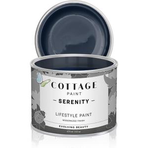 Serenity Silk All-in-One Mineral Chalk Paint for Furniture, Home Decor, Cabinets and DIY Crafts - Built-in Topcoat - (16oz, Blue Heron)