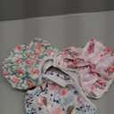 Babygoal Reusable Baby Girl Swim Diapers 3 Pack - Adjustable Washable for 0-8 Months Infants - Ideal for Swimming Lessons - Flower Design (Small, 01 Rose & Peach Blossom)