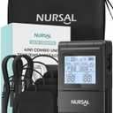 NURSAL Tens Unit Muscle Stimulator, 4 in 1 TENS EMS Machine with 25 Modes Include DIY, 40 Intensities Electric Massager for Shoulder, Back Pain Relief, TENS Pads, A Carry Case