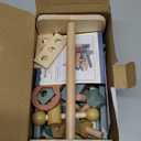 Durable Wooden Tool Set for Toddlers - Montessori Tool Box Kit with Hammer for Boys & Girls 2-5 Years - Fun Christmas Toy Gift for Kids with 30+ Safe Tools for Creative Play