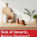 Acacia Wood Salt and Pepper Shaker Set  2-Piece with Storage Base and Titanium Handle  Elegant Wooden Spice Holder for Kitchen and Dining Table