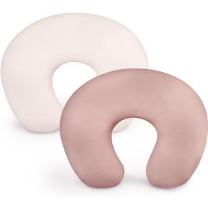 TANOFAR Nursing Pillow Cover 2 Pack, Stretchy Soft for Breastfeeding, Fits Standard Infant Pillow for Boys Girls, Milk Silk (Cover Only)