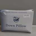 Three Geese White Goose Feather Bed Pillows Queen/Standard Size Set of 2- Soft 600 Thread Count 100% Cotton, Medium Firm,Soft Support Surround Fill Polyfiber,White Solid