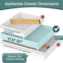 Lzerking Kitchen Drawer Dividers 4 Pack, Adjustable Bamboo Drawer Organizer, 17-22" Expandable Utensil Organizer for Kitchen, Dresser, Closet, Bedroom, Bathroom