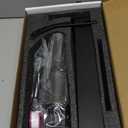 Bathroom Faucet Set with Pop Up Drain, Single Handle Black Bathroom Sink Faucet with Deck Plate, Farmhouse RV Vanity Faucets for Sink (1 Hole or 3 Holes)