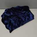 MIULEE Velvet Ruffle Throw Pillow Covers Soft Luxurious Navy Blue Pack of 2 20x20 Inch Square Cushions Vintage Gothic Decorative Ruffled Pillow Shams for Sofa Couch Bedroom Chair