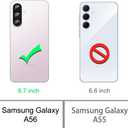 Osophter for Galaxy A56 5G Case: Clear Women Girls Boys with Screen Protector Reinforced Corners TPU Shock-Absorption Flexible for Samsung Galaxy A56 Phone Case-Clear