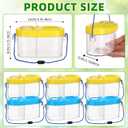 6 Pack Bug Catcher Kit for Kids Bulk Insect Habitat Viewer with Magnifying Glass Vents Portable Bug Collection Cage with Lanyard Nature Outdoor Explorer Set for Boys Girls Birthday Gift(Yellow，Blue)